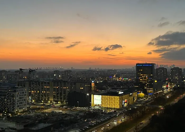 Apartament Skyscrapper Z Widokiem Na Panorame Warszawy