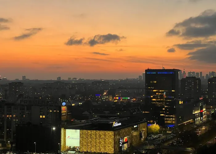 Apartament Skyscrapper Z Widokiem Na Panorame Warszawy