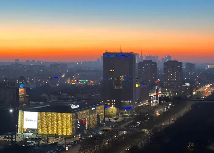 Apartament Skyscrapper Z Widokiem Na Panorame Warszawy